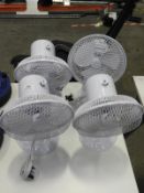 *Four Desktop Oscillating Cooling Fans