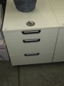 *Stand Alone Three Drawer Mobile Drawer Unit with Combination Lock