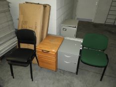 *Assorted Office Furniture Including Three Drawer Units, Two Flatpack Desks & Three Chairs