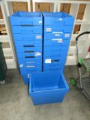 *21 Blue Plastic Stackable Storage Boxes