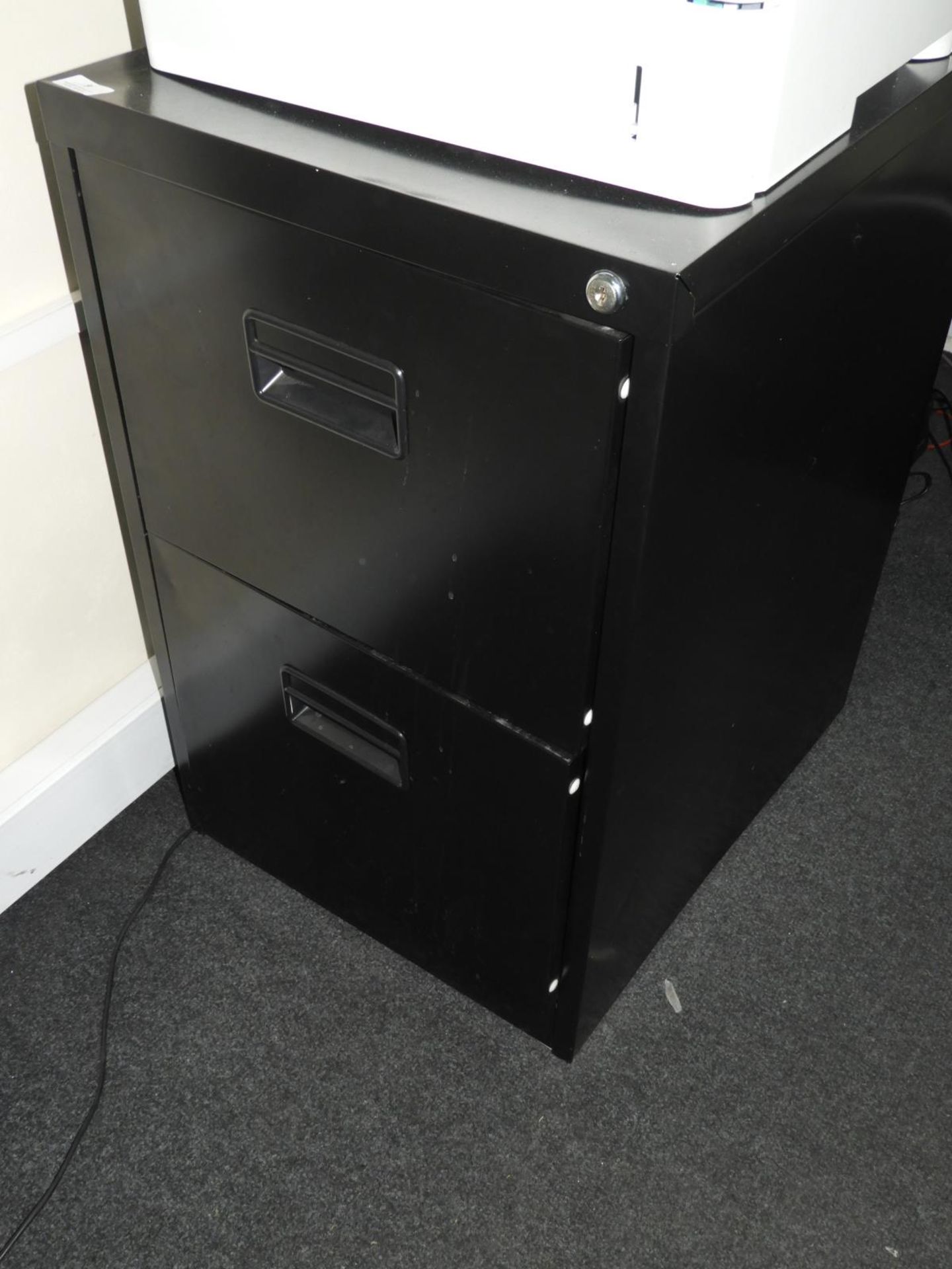 *Two Drawer Foolscap Filing Cabinet - Black