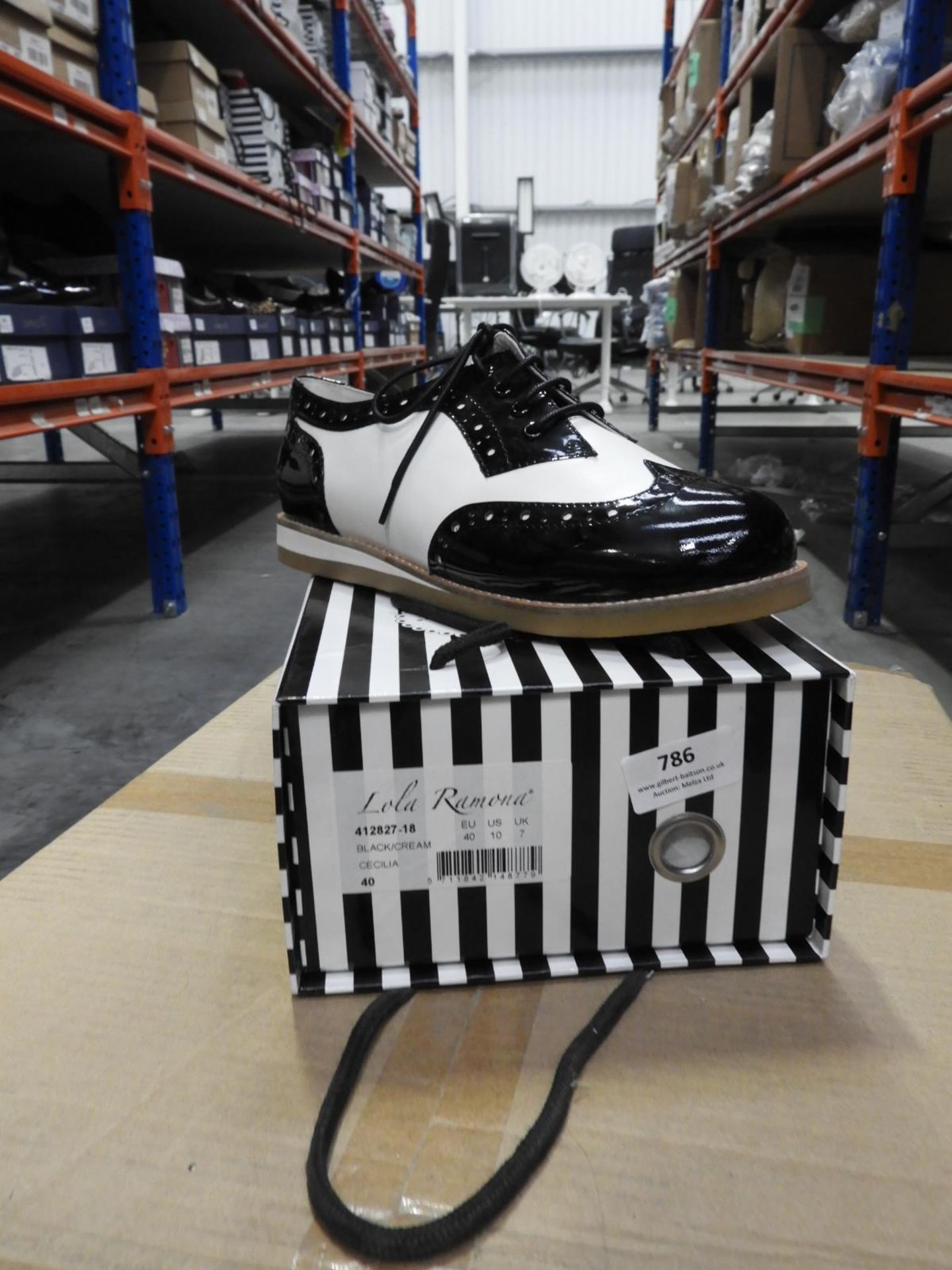 *Lola Ramona Ladies Shoes (Black & White) Size: 7