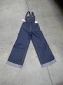 *4 Leigh Indigo Denim Dungarees Size: 12