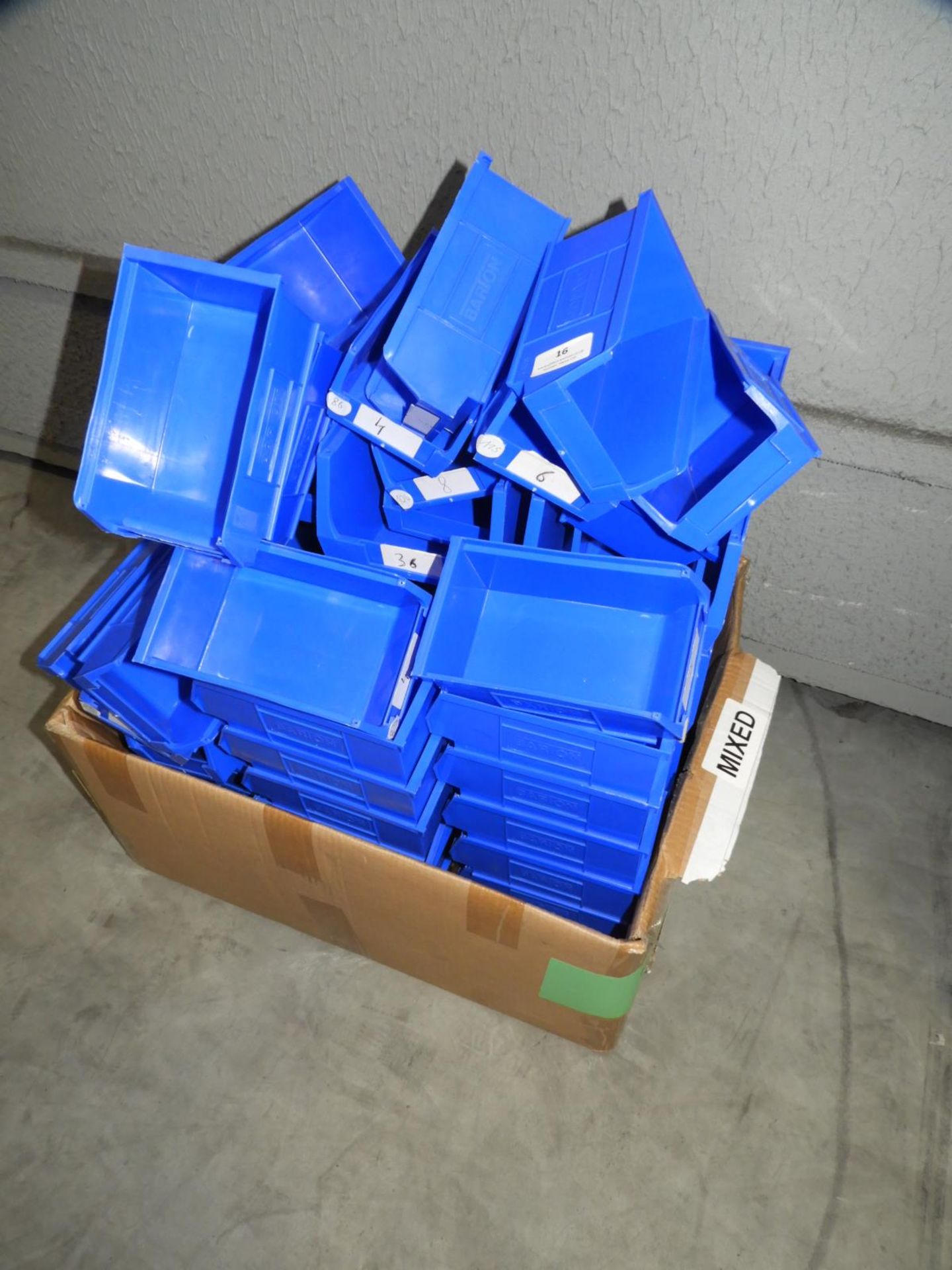 *Quantity of Blue Plastic Storage Boxes