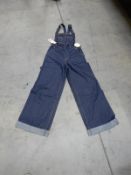 *8 Leigh Indigo Denim Dungarees Size: 16