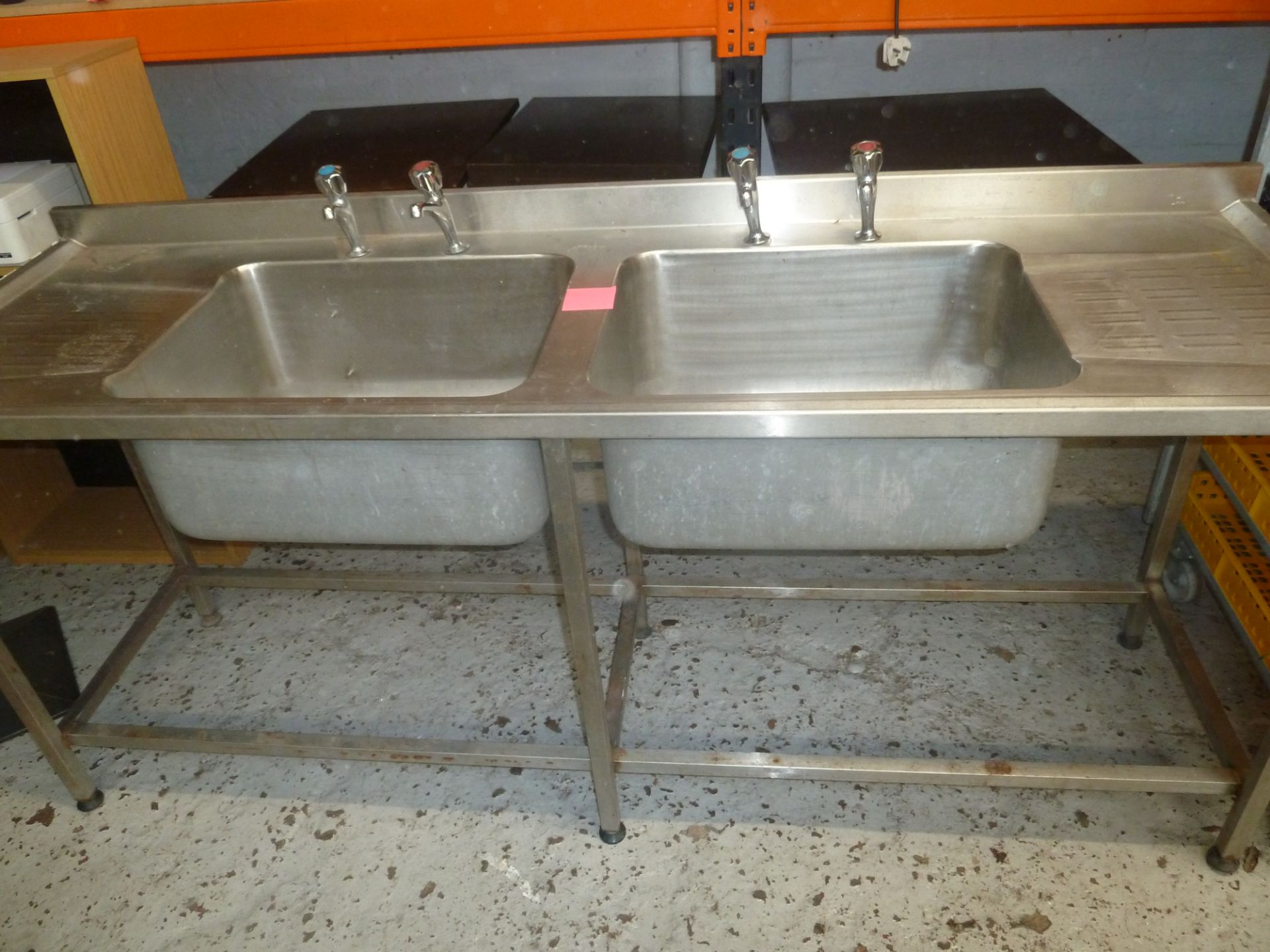 * SS double wash basin. (960H x 2100W x 655D)