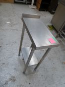 * SS worktop, adjustable legs, shelf underneath for storage ( 920H x 300W x 595D)