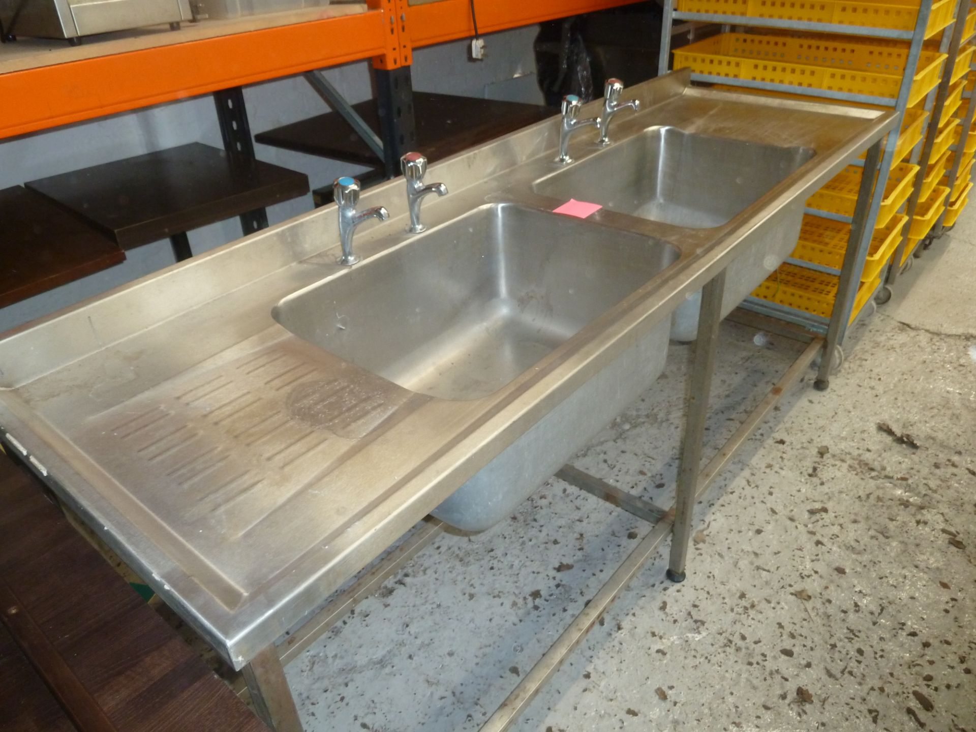 * SS double wash basin. (960H x 2100W x 655D) - Image 2 of 2