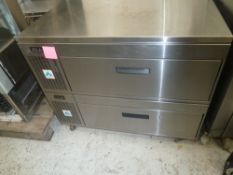* Adande work bench with fridge drawers in good condition, (900H, 1100W, 700D) list price £4100