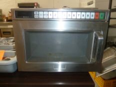 * clean industrial microwave, very good condition.