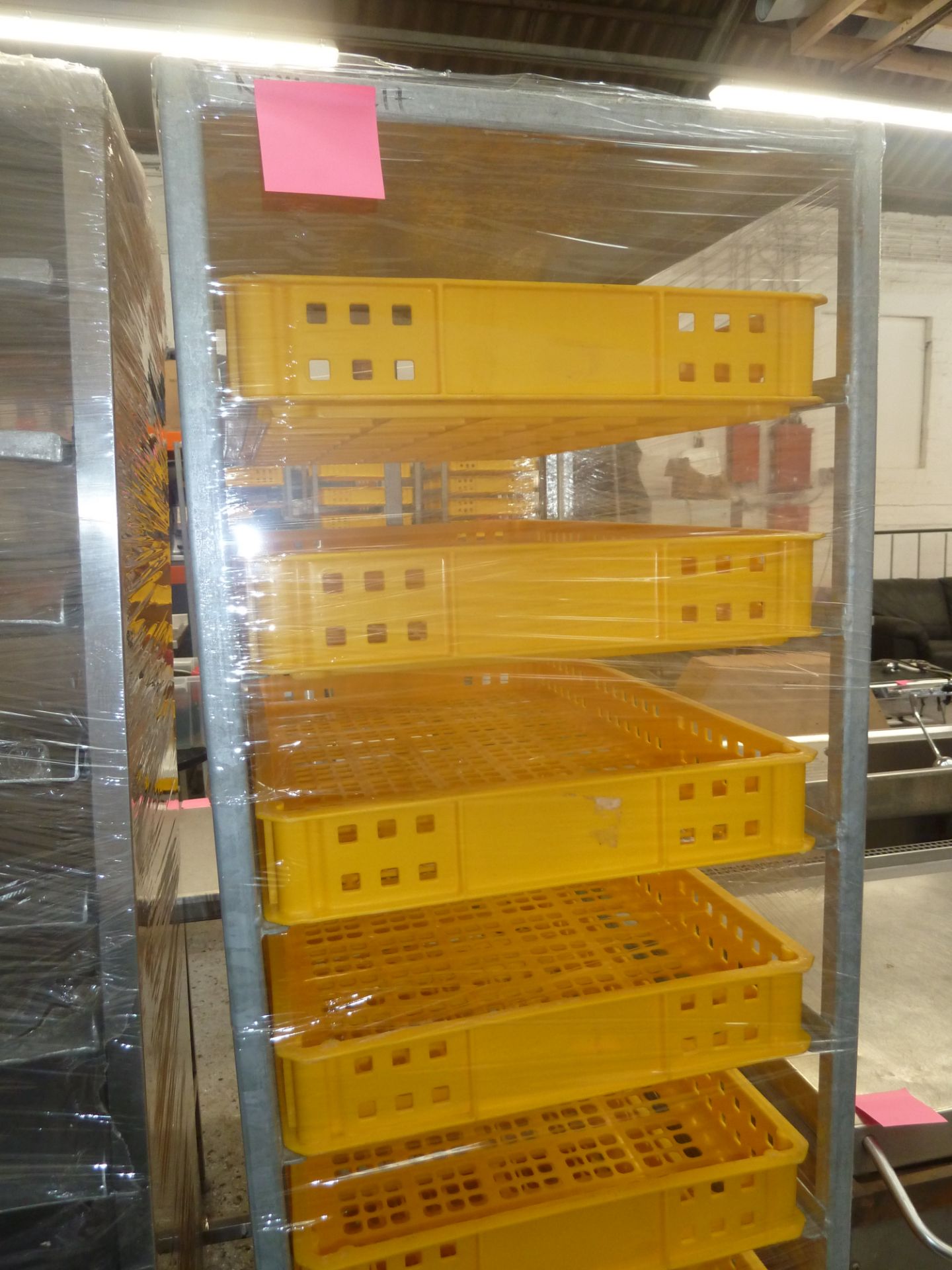 * St Steel single bakery shelving complete with trays (1800H x 520W x 770D) includes 15 bakery - Image 2 of 2