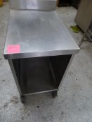 * SS cupboard on castors. ( 970H x 500W x 695D)