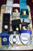 Nine Boxed Ladies Dress Watches by Gossip, Scarlet