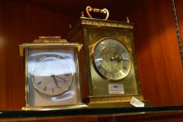 Pair of Brass Carriage Clocks