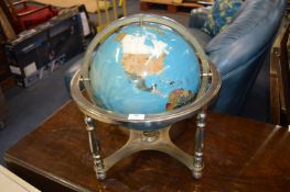 Terrestrial Globe Semi Precious Gemstone Effect on
