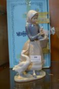 Lladro Figurine - Goose Girl