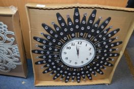 *Decorative Black Wall Clock