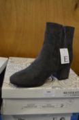 Silver Street Grey Suede Ankle Boots Size: 4