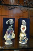 Pair of Old Tupton Ware Hand Painted Figurines