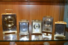 Five Brass Carriage Clocks