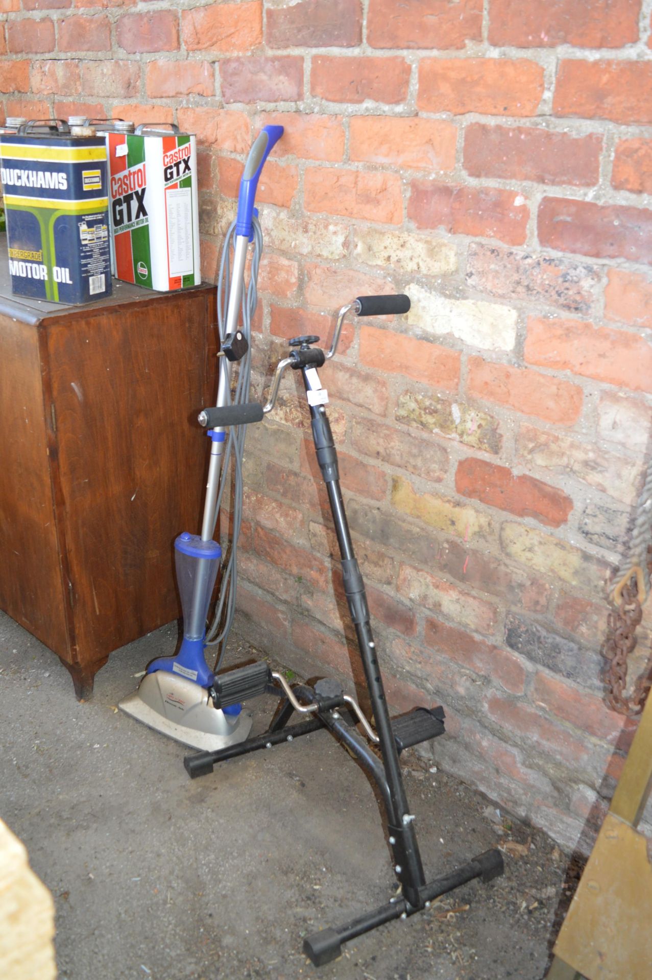 Exercise Bicycle and a Steam Mop