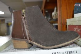 Silver Street Brown Ankle Boots Size: 4