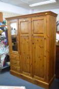 Solid Pine Triple Wardrobe height 1.9m width 1.5m