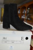 Emma Black Suede Ankle Boots Size: 5