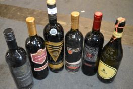 Six Bottles of Assorted Red Wines