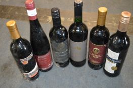 Six Bottles of Assorted Red Wines