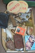 Tray Lot of Small Collectables, Cigar Cutters, Pen