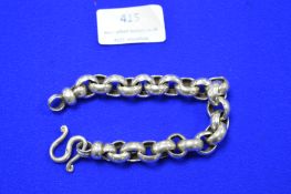 Large Silver Rollerball Bracelet ~65.9g