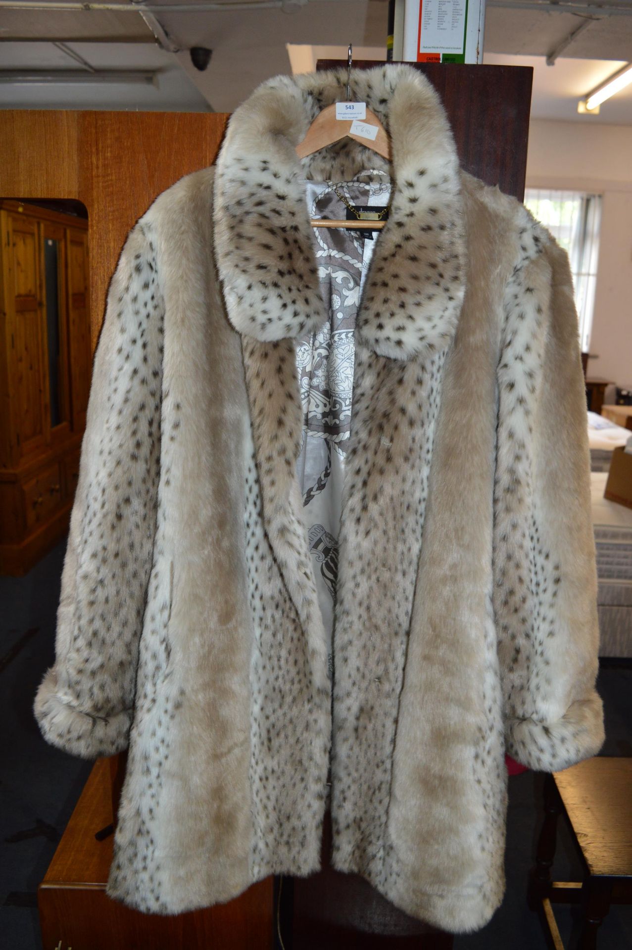 Dennis Basso XXXL Faux Fur Coat