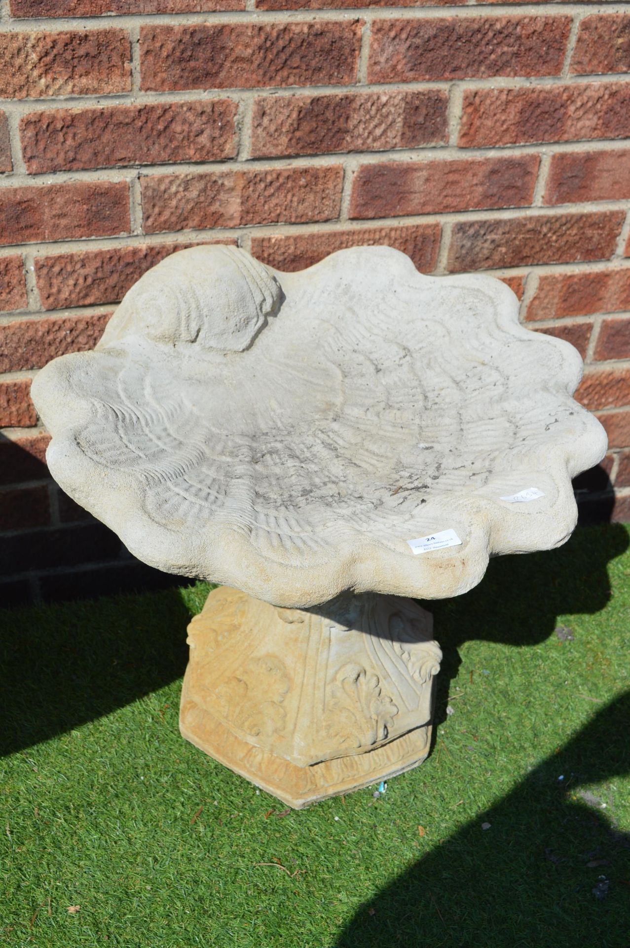 Garden Birdbath in the Form of a Oyster Shell