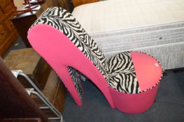 Large Pink Shoe Chair