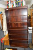 Mahogany Effect Six Height Bookcase