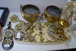 Brassware Including Planters, etc.