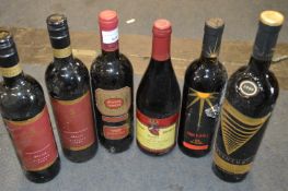 Six Bottles of Assorted Red Wines