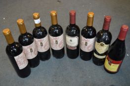 Eight Bottles of Assorted Red Wines