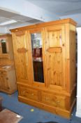 Solid Pine Double Wardrobe height 1.9m width 1.5m