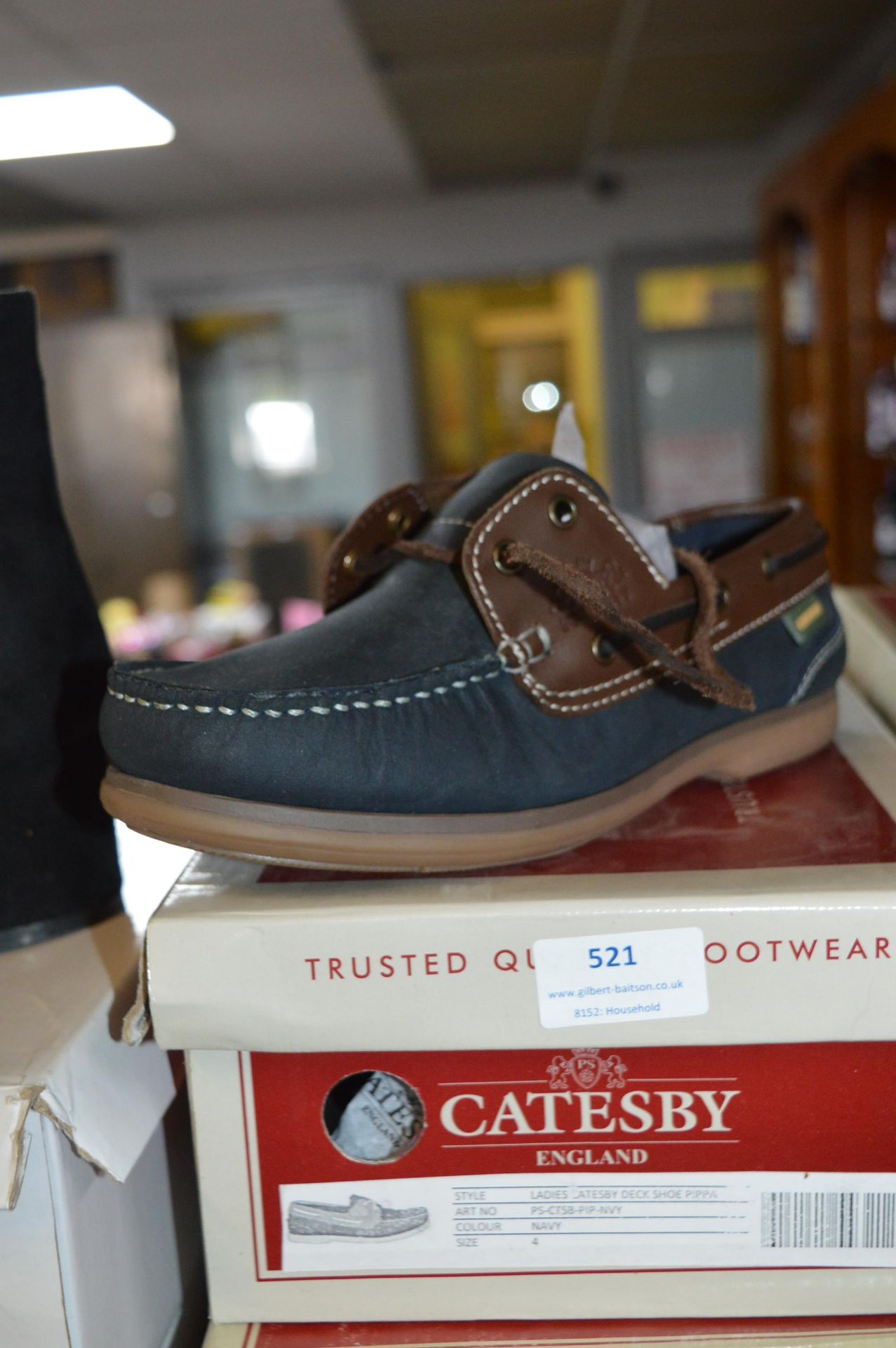 Catesby Navy Deck Shoes Size: 4