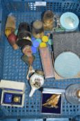 Tray Lot of Collectibles, Scent Bottles, Bottle Op