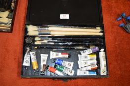 Artist's Metal Carry Case Containing Watercolours