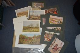 Collection of Vintage Sporting Prints - Cricket, Horse Racing, etc.