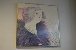 Modern Framed Print of a Young Lady