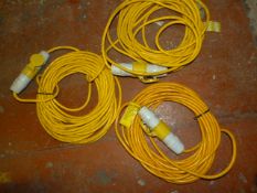 *Three Industrial Extension Leads