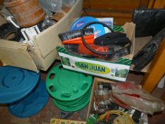 Hose Reels, Plastic Pipe Sections, Assorted Tools