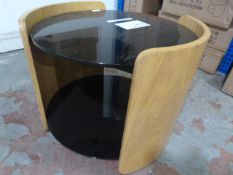 *Small Contemporary Occasional Table with Black Gl