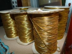 *6 Rolls of Elasticated Gold Thread