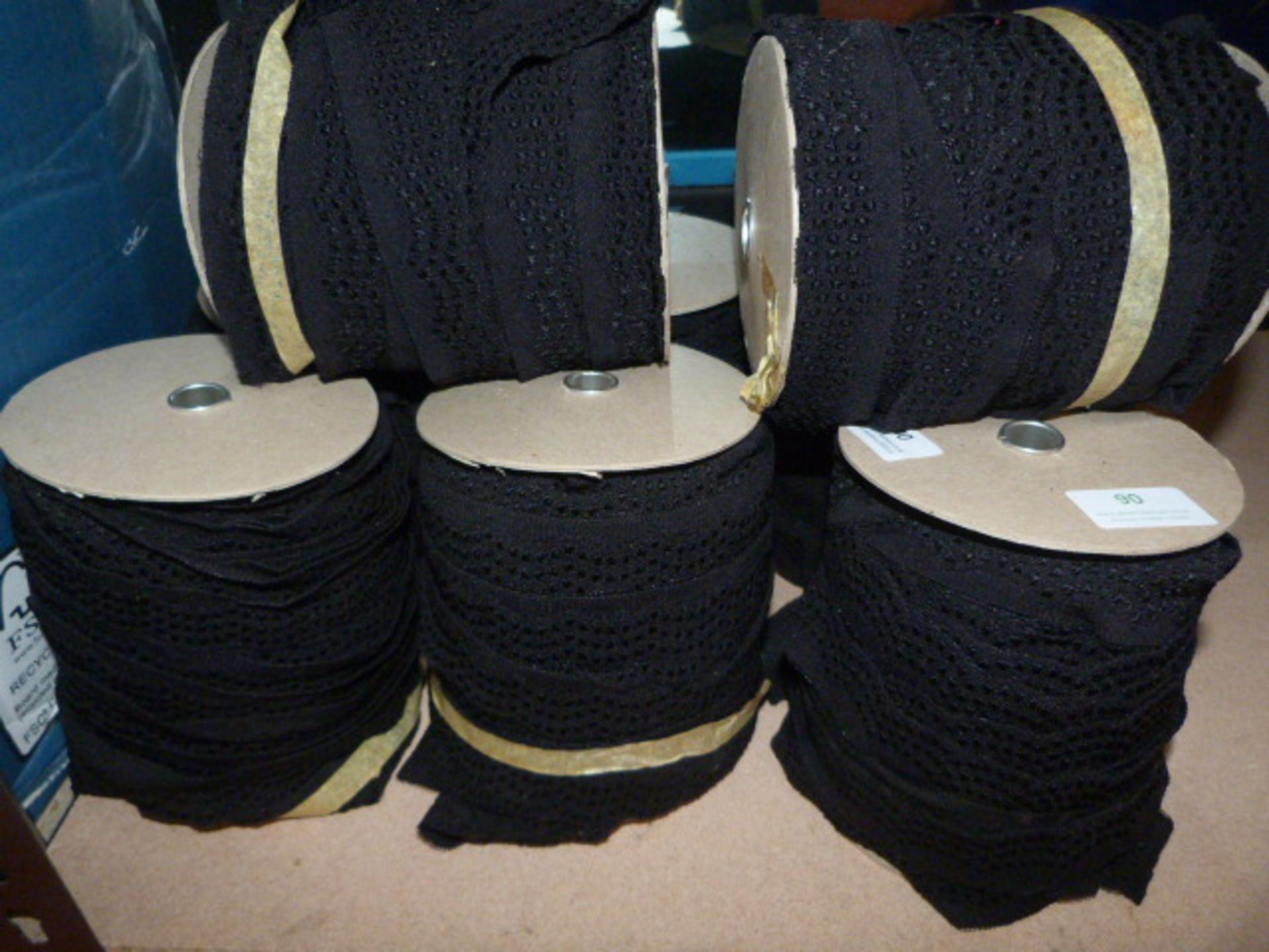 *8 Rolls of Elasticated Black Edging